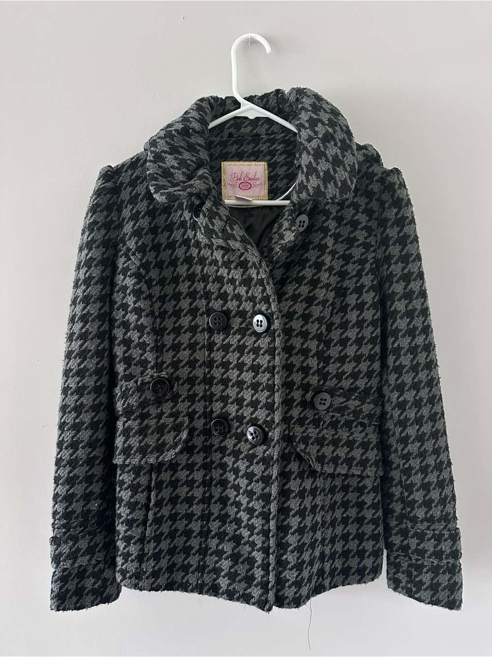Juniors Houndstooth Peacoat